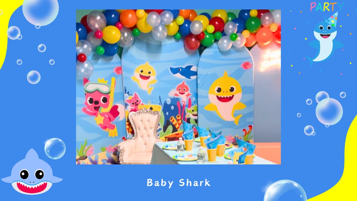 Baby Shark birthday party theme